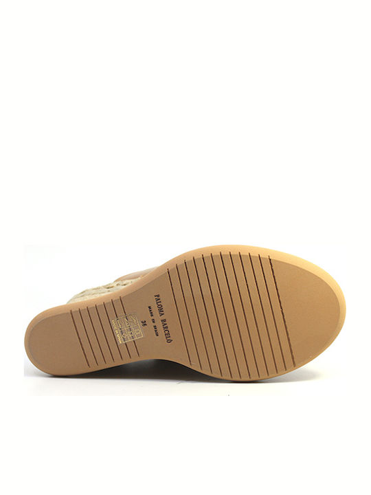 Leather Mules Platforms Paloma Barcelo Gila 241514 Tan