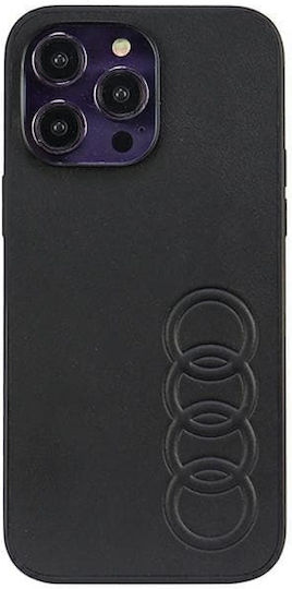Audi Back Cover Leather / Plastic Black (iPhone 14 Pro Max)