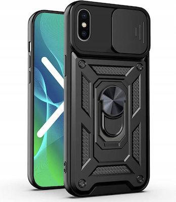 Techsuit Shield Umschlag Rückseite Schwarz (iPhone X / Xs) KF2315408