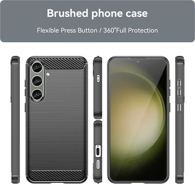 Techsuit Carbon Silicone Back Cover Black (Samsung Galaxy S24 Plus)