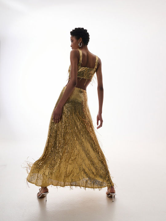 Maxi Sequin Skirt Sonia Mix & Match Gold