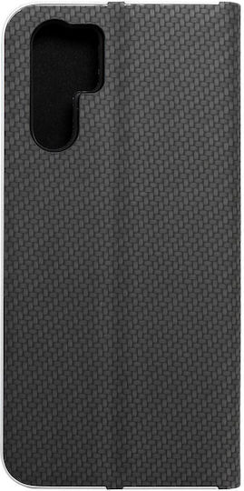 Forcell Luna Carbon Book Δερματίνης Μαύρο (Huawei P30 Pro)