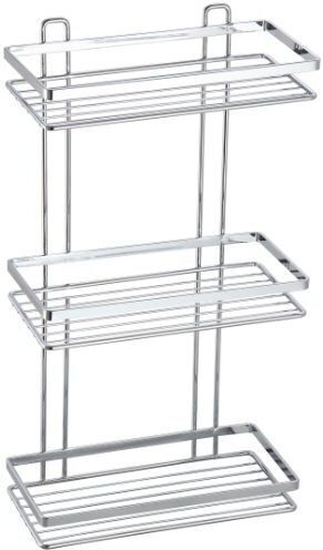 Estia Elegant Стенен Рафт за баня Inox с 3 рафта 25.1x12.5x46см Сребриста