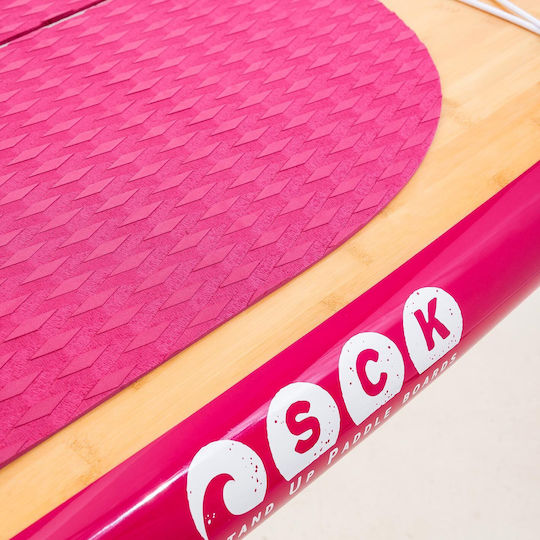 SCK BAMBOO Ruby 11'6'' Bamboo Σανίδα SUP με Μήκος 3.5m Ροζ