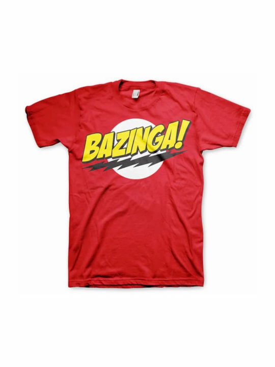 The Big Bang Theory Bazinga T-shirt σε Κόκκινο χρώμα