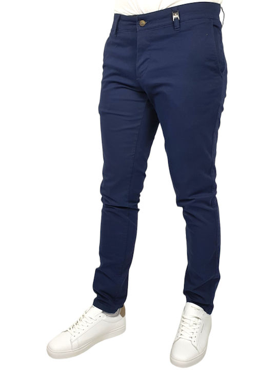 Mezzo Uomo Pantaloni pentru bărbați Chino cu Croială Slim BLUE