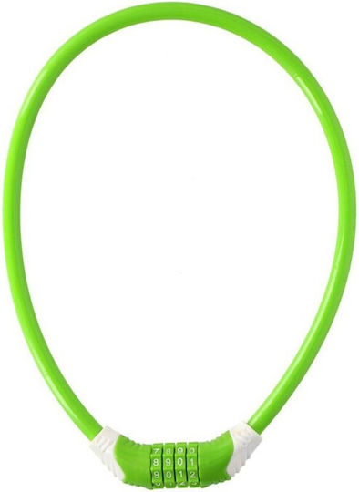 Dunlop Bicycle Cable Lock with Combination Green