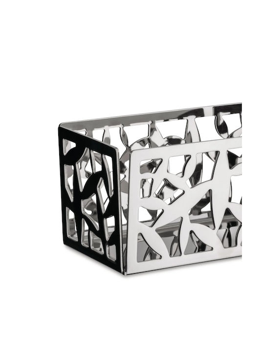 Alessi Vase for Tea Sugar Coffee with Lid Made of Grey Stainless Steel 5.5x5.7x11.6cm 1 Piece