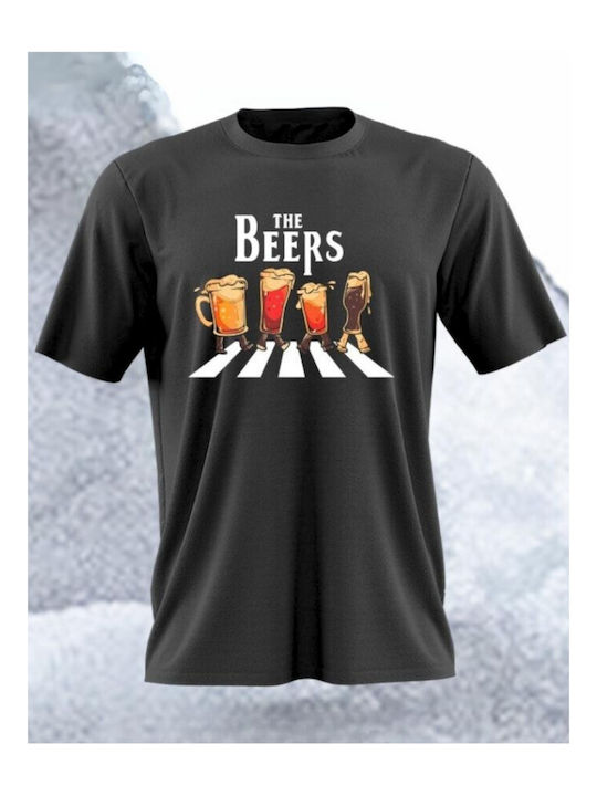Tricou pentru bărbați Beers Ob764-negru