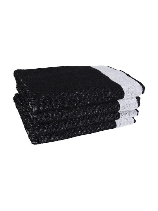 vidaXL Towel from 100% Cotton in Black Color 12pcs