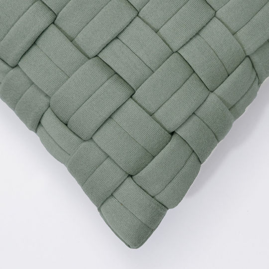 Liolios Home Sofakissen Clusp Aus 100% Baumwolle Pistazie Grüner 40x60cm