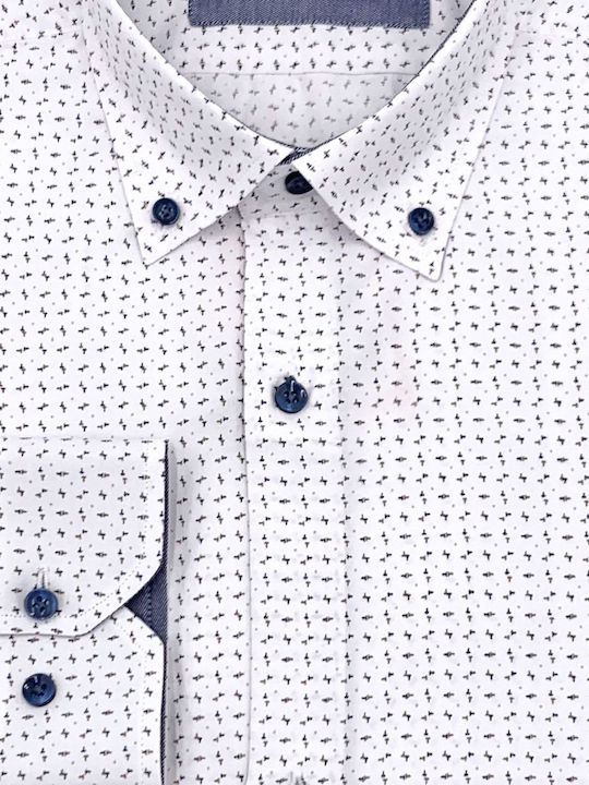 Poli Gianni Men's Shirt White/Blue