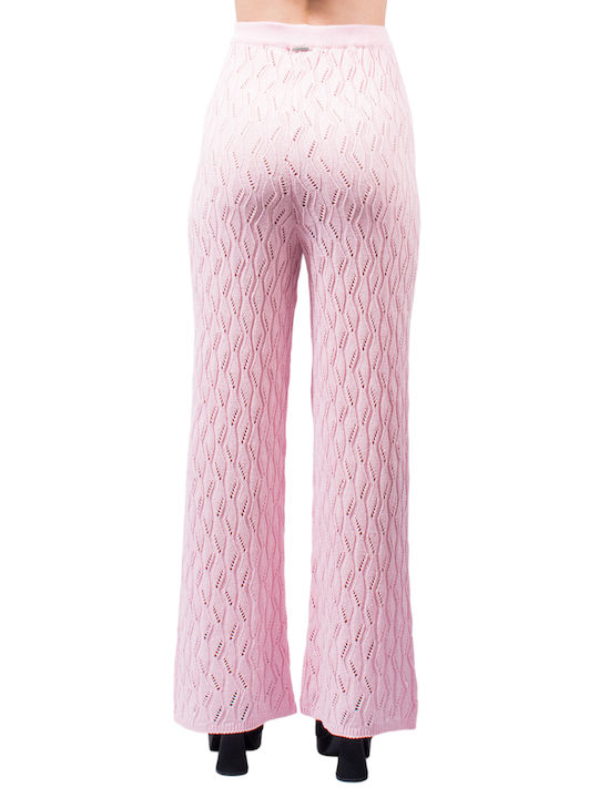 Combos Knitwear Damen Baumwolle Palazzo-Hose PINK S4THTR0046