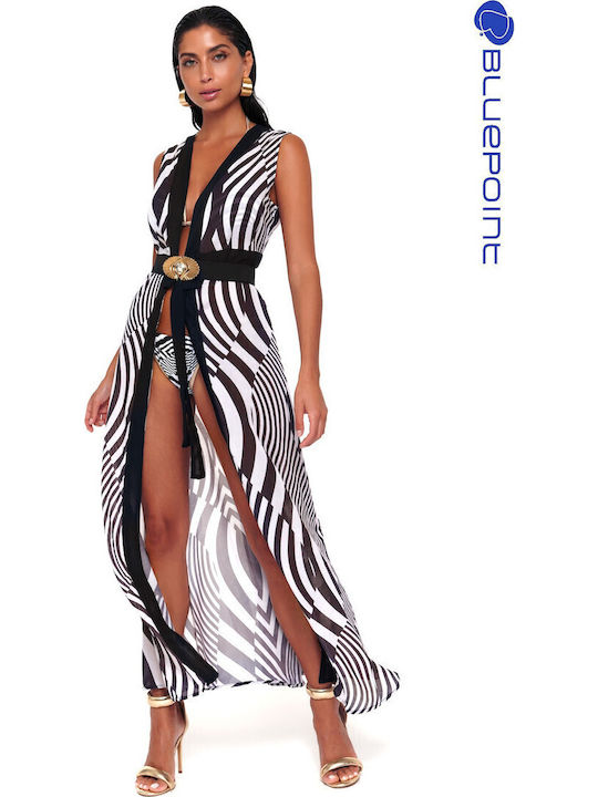 Bikini-Höschen Slip Brazilian Bluepoint 24065005 Weiß Schwarz
