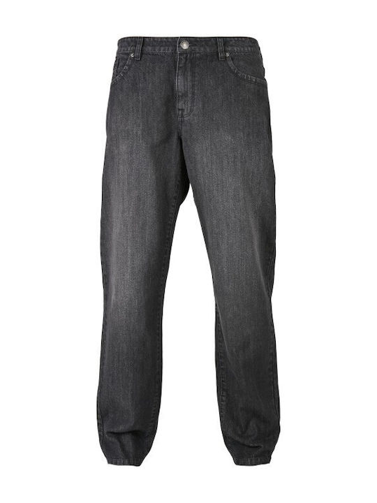 Ανδρικό Παντελόνι Τζιν με Loose Εφαρμογή Real Black Washed