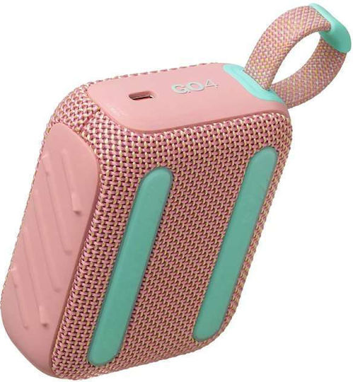 JBL Go 4 Αδιάβροχο Ηχείο Bluetooth 4.2W με Διάρκεια Μπαταρίας έως 7 ώρες Ροζ
