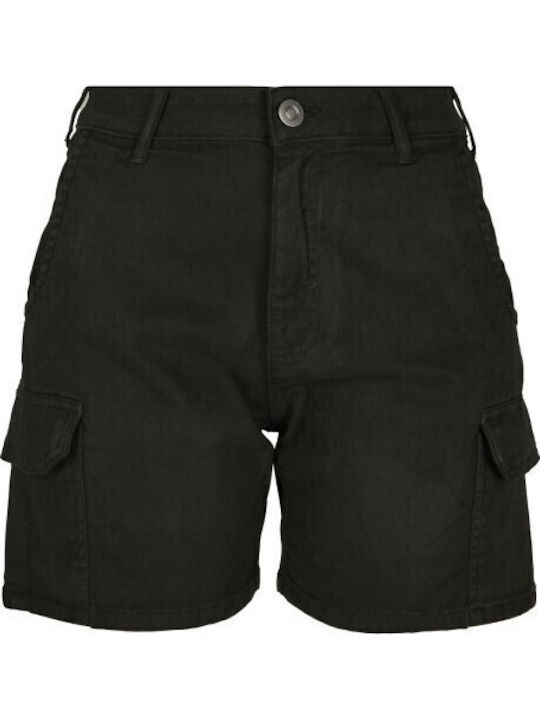 Femei Talie înaltă Pantaloni scurți Black