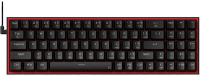 Redragon K628-RGB Pollux Gaming Mechanical Keyboard 75% with Custom Red switches and RGB lighting (English US)