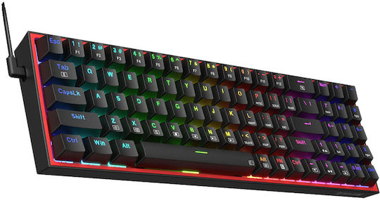 Redragon K628-RGB Pollux Gaming Μηχανικό Πληκτρολόγιο 75% με Custom Red διακόπτες και RGB φωτισμό (Αγγλικό US)
