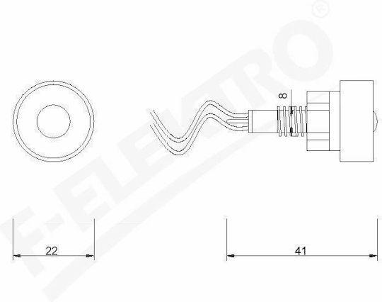 LED Ενδεικτική Λυχνία 24V Κίτρινο 1τμχ F4.0069