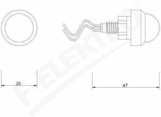 LED Ενδεικτική Λυχνία 230V Πράσινο 1τμχ F4.0071