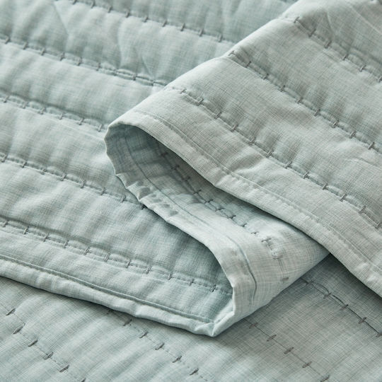 Liolios Home Da Capo Tagesdecke Übergröße Aqua 240x260cm