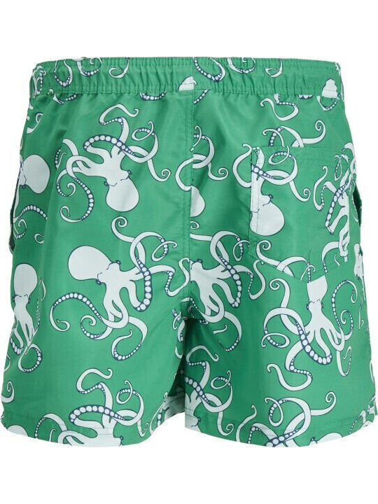 Men's Swimwear Shorts Green with Patterns