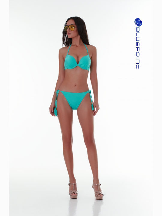 Padded Underwire Bikini Bra Turquoise
