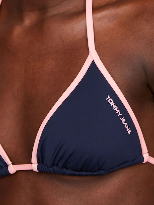 Triangle Bikini Top Blue- Pink