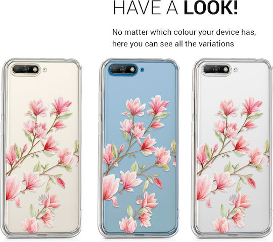 KWmobile Magnolias Back Cover Σιλικόνης Διάφανο (Huawei Y6 2018)