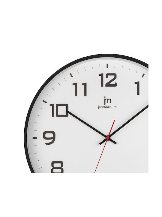 Justaminute Wall Clock Plastic Black