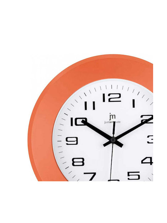 Justaminute Wall Clock Plastic Orange