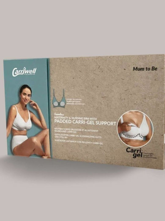 Sutien de alăptare căptușit Carrigel Cariwell Gel cu sârmă, alb, mărime XXL
