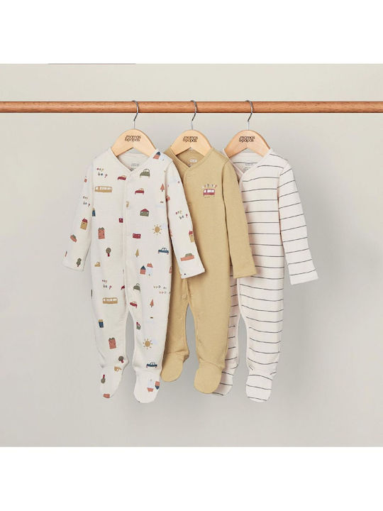 Mamas & Papas Baby Bodysuit Set Long-Sleeved Yellow 3pcs