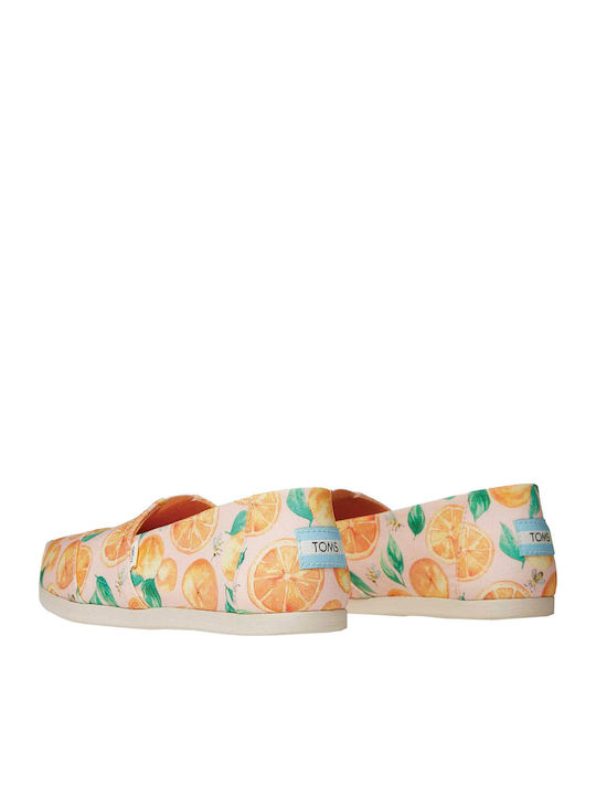 Ombre Woven Women's Fabric Espadrilles Orange