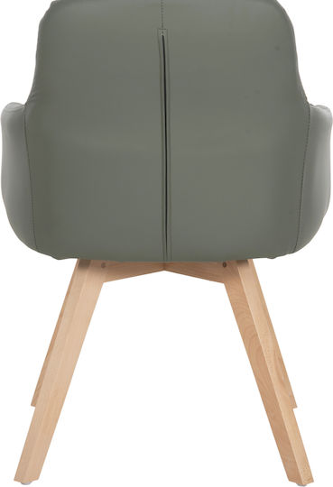 Dining Room Fabric Armchair Green 56.5x62x81.5cm 2pcs