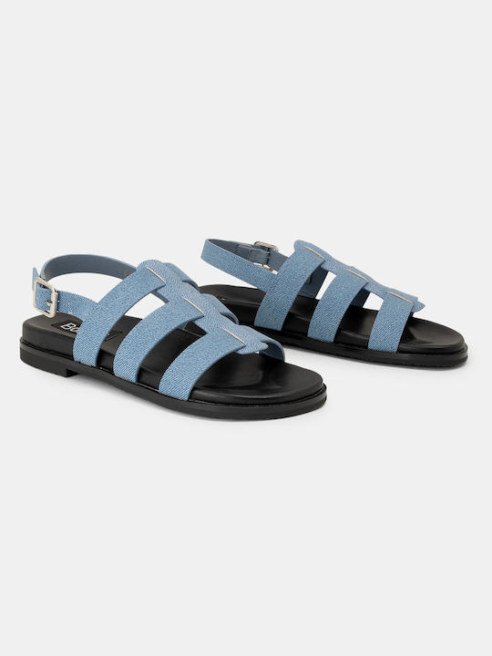 Bozikis Synthetic Leather Gladiator Women's Sandals Blue