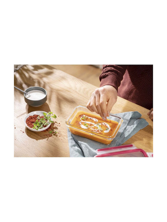 Tefal Microwave Glass Lunch Box Red 700ml