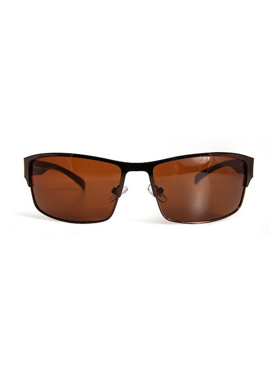 V-store Men's Sunglasses with Brown Frame and Brown Polarized Lens POL60325COFFEE