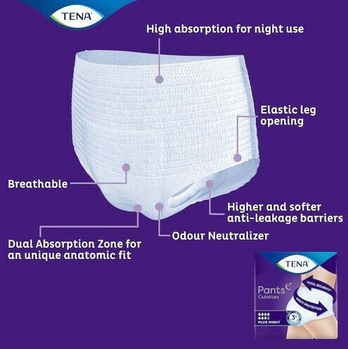 Tena Plus Night Incontinence Underwear Large 12pcs