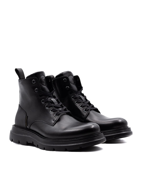 Leder Schwarz Herrenstiefel