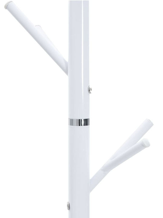 vidaXL Καλόγερος Μεταλλικός Λευκός 29x29x172cm