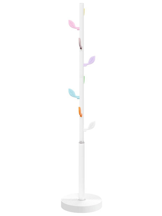 vidaXL Καλόγερος Μεταλλικός Λευκός 35x35x172cm