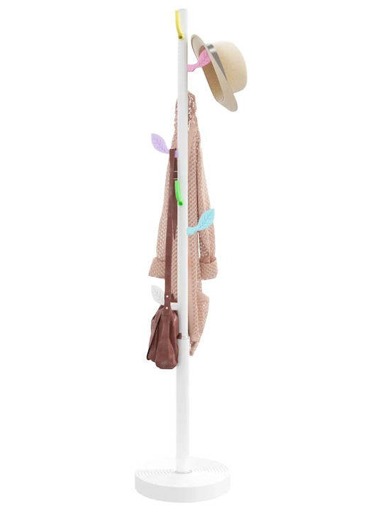 vidaXL Καλόγερος Μεταλλικός Λευκός 35x35x172cm