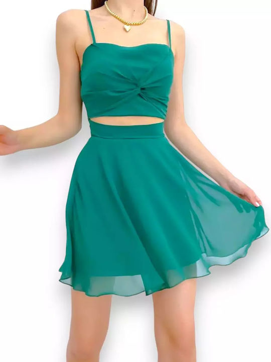 Mini Dress In Turquoise