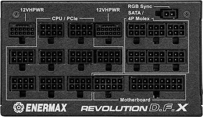 Enermax Revolution D.F. X 1650W Schwarz Computer-Netzteil Vollständig modular 80 Plus Gold