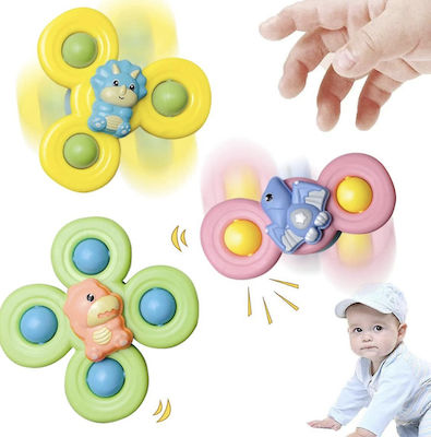 Fidget Spinner Suction Cup Sensory Bath Toy Dinosaurs