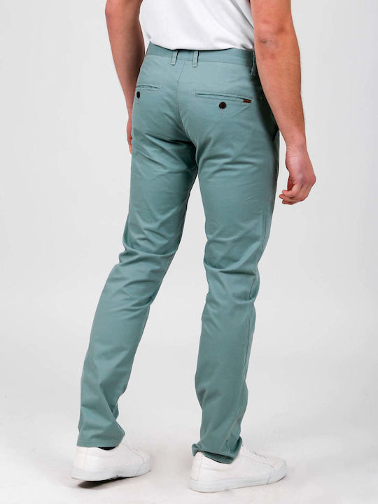 Trousers Chino Elastic in Slim Fit Green