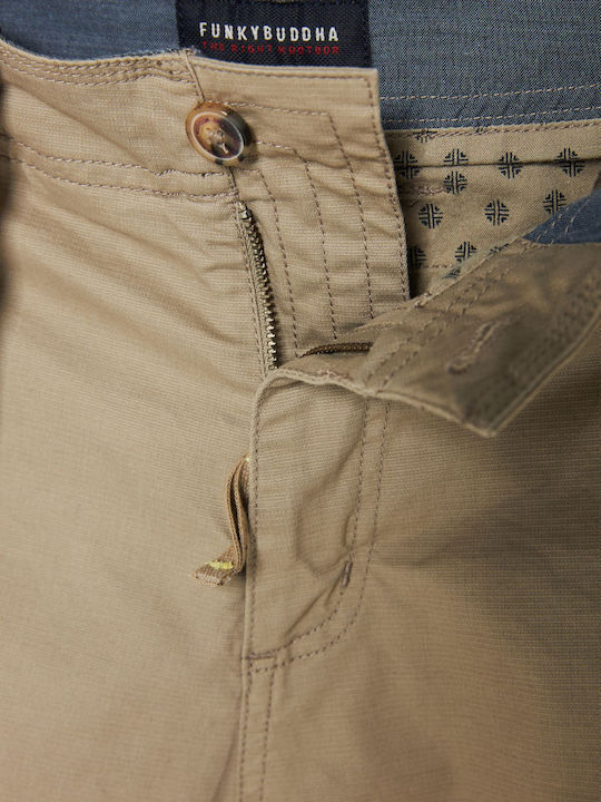 Trousers Cargo Elastic in Loose Fit Greige