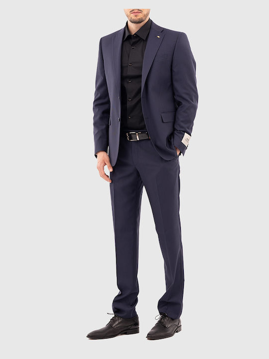 CC Collection Corneliani Men's Suit Regular Fit Darkblue